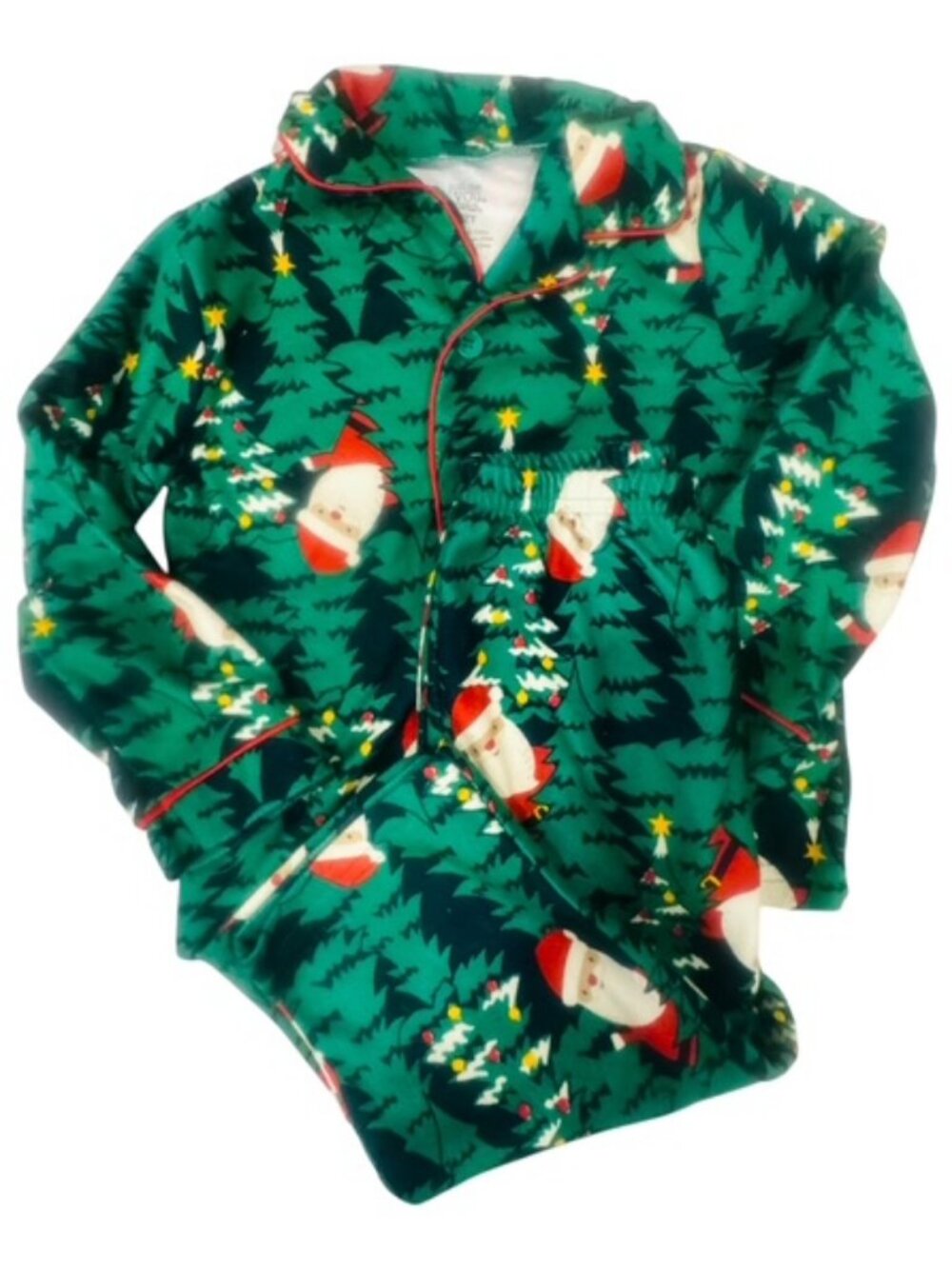 Flannel Christmas PJs Size 2T Santa